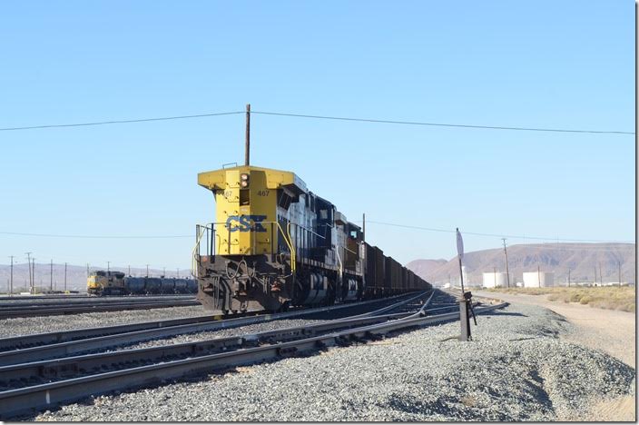 Came all this way to shoot a CSX AC! 467-UP 6817 will operate in DPU mode. Yermo CA. 